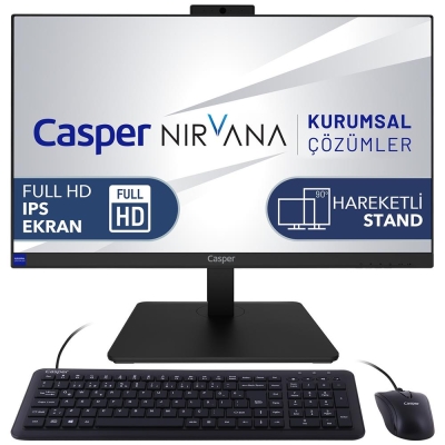 Casper Nirvana One A70.1235-BV00X-V i5 1235U 16GB 500GB M2 SSD Dos 23.8" FHD Pivot Wifi AIO