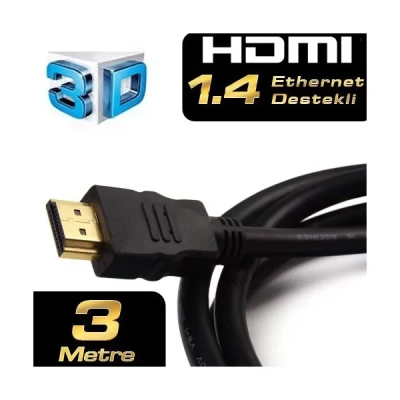 Dark 3 Metre Hdmi Kablo V1.4 4K 3D Led/Lcd/Ps3/Ps4 Kablo (Dkhdcv14L300A90)