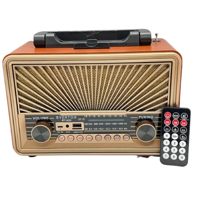 Everton RT-829 Bluetooth-USB-SD-FM-Tf Card  Kumandalı Nostaljik Radyo