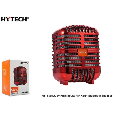 Hytech HY-S40 DC 5V Bluetooth Speaker Kırmızı Usb+TF Kart+