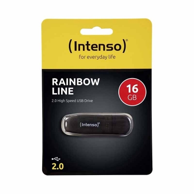 Intenso Rainbow Line USB bellek 16 GB Siyah USB 2.0