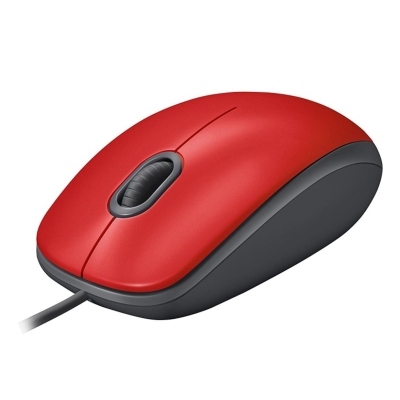 Logitech 910-006759 M110 Kırmızı Silent (Sessiz) Kablolu Optik USB Mouse