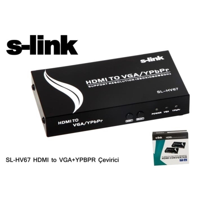 S-link sl-hv67 Hdmı To Vga+ypbpr Çevirici Adaptör