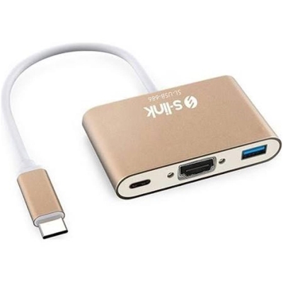 S-link SL-USB-C68 Type-c To Hdmi + usb 3.0 + pd Kablo