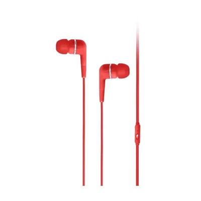 Taks  5Kmm123K We01 Mikrofonlu Kulak İçi Kulaklık Silikonlu,Kırmızı