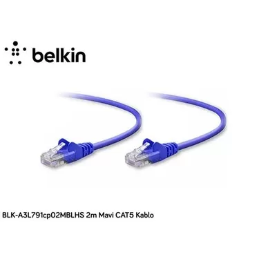 Cat 6 Kablolar Belkin Blka3L791Cp02Mblhs 2M Cat5 Kablo,Mavi 