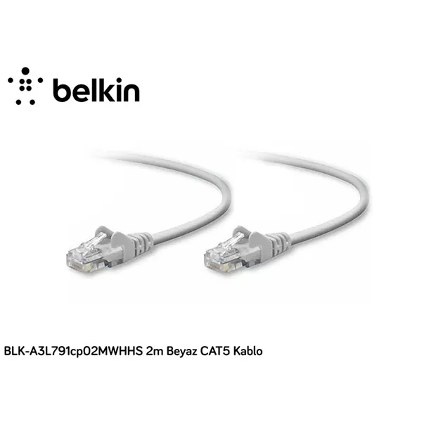 Cat 6 Kablolar Belkin Blka3L791Cp02Mwhhs 2M Cat5 Kablo,Beyaz 