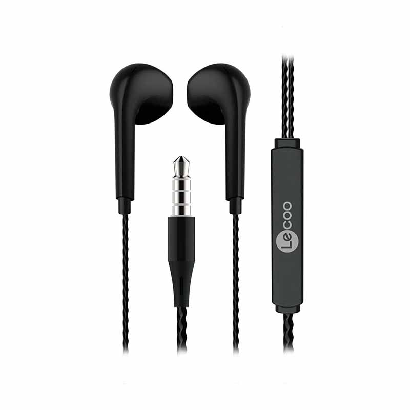 Kulakiçi Kulaklık Lenovo Lecoo EH104 3.5mm Jacklı Kulak İçi Mikrofonlu Kulaklık,Siyah 