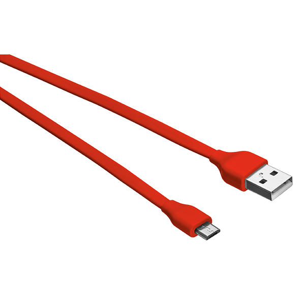 Android Kabloları (Micro USB) Trust 20137 Urban Flat Micro Usb 1M Kablo,Kırmızı  