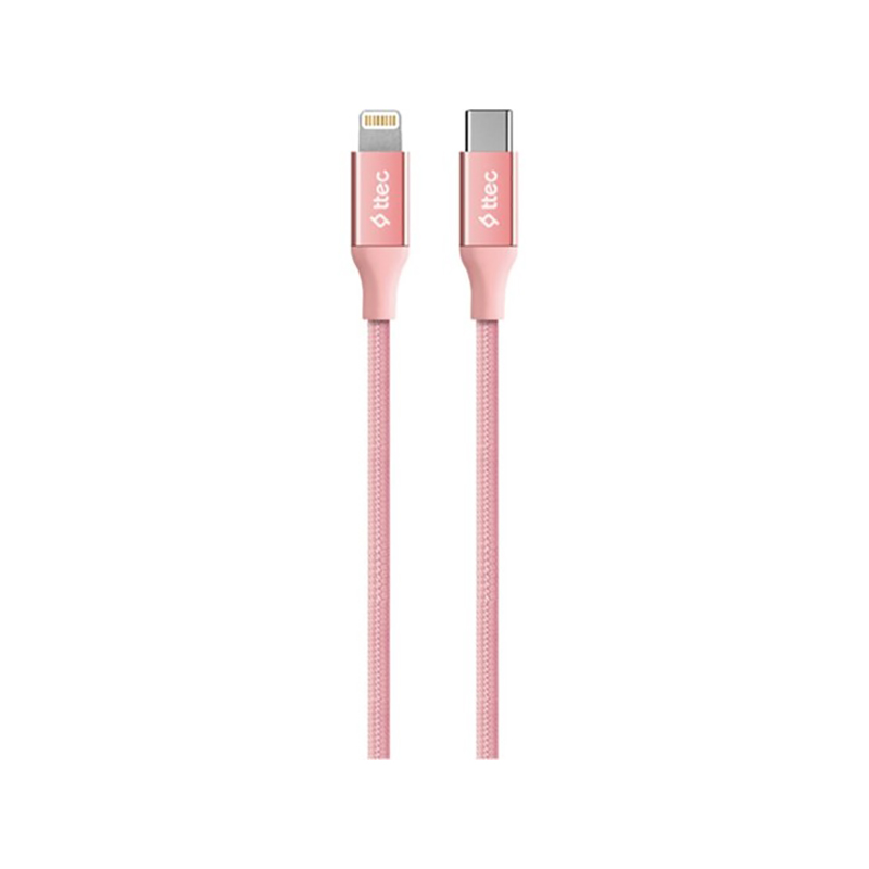 Lightning Kabloları Ttec AlumiCable USB-C - Lightning Hızlı Şarj Kablosu 150cm 2DK41RA ,Roze Altın 