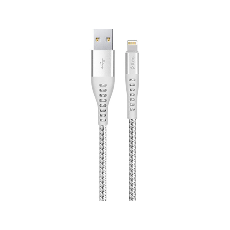 Lightning Kabloları Ttec ExtremeCable Ekstra Dayanıklı USB-A - Lightning Şarj Kablosu 150cm 2DKX01LG,Gümüş 