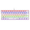 Everest Amber Beyaz Type-C Bağlantılı RGB Ledli Mekanik Gaming Oyuncu Klavye Q Red Switch