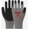 BEYBİ PL-17 10 Beden Gri-Siyah 12li Paket Legend Polyester Örme Lateks Eldiven