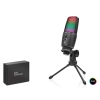 HADRON ME31 Gaming RGB Tripod Mikrofon Dokunmatik Mute Gain Kontrollü Type-C Siyah