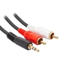 HP HP029GBBLK3TW Aux 3.5 mm To 2RCA Dönüştürücü Kablo Siyah
