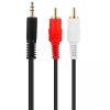 HP HP029GBBLK3TW Aux 3.5 mm To 2RCA Dönüştürücü Kablo Siyah