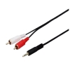 HP HP029GBBLK3TW Aux 3.5 mm To 2RCA Dönüştürücü Kablo Siyah