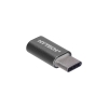 Hytech HY-XO30 Gümüş Metal Gövde MicroUSB 5pin F to Type C M Çevirici
