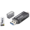 iETOP TC306AC USB Type-C 3.2 Gen1 Kart Okuyucu SD MicroSD 5 Gbps Siyah