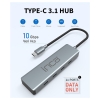 Inca ITPT-4TX 4 Port Type-C 3.1 Veri ile3.1 10 Gbps Type-C Çoklayıcı Kablo uzunluğu 15cm
