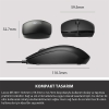 Lecoo MS100 USB Kablolu 1000DPI 3 Tuşlu Optik Mouse Siyah