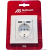 Mutlusan 2 Usb"li Topraklı Beyaz Blisterli Priz (2220 619 0201)