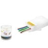 NODAR ND2406 CAT6 EZ RJ45 Konnektör 100 Adet Plastik Kutu - Beyaz