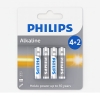 Philips AAA Alkalin Pil 6'lı Paket (4+2 Kampanyalı) – LR03 MICRO 1.5V