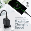 Promate Yüksek Çekme Mukavemetli Veri ve Şarj USB-C Kablosu,Siyah