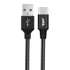 Buff BL71 USB Type-C 2.4A 1.2M Data ve Şarj Kablosu Siyah