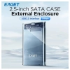 EAGET 6.35 cm Harici Kasa, USB 3.0 SATA Taşınabilir Şeffaf