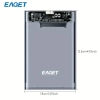 EAGET 6.35 cm Harici Kasa, USB 3.0 SATA Taşınabilir Şeffaf