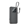 Factor-M 10.000 Mah 22.5W Kendinden Kablolu Powerbank- Siyah