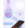 iClever BTH12, 85 Saat Çalma Süresi, 74/85 dBA Sınırlı, BPA Free Çocuk Bluetooth Kulaklık – Mor