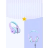 iClever BTH12, 85 Saat Çalma Süresi, 74/85 dBA Sınırlı, BPA Free Çocuk Bluetooth Kulaklık – Mor