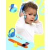 iClever BTH18, 43 Saat Çalma Süresi, 74/85 dBA Sınırlı, LED Işıklı BPA Free Çocuk Bluetooth Kulaklık – Mavi