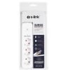 S-link SPG301S 1.5m 3x1.5mm 100 yüzde  Bakır 750 Joule 3 lü Anahtarlı Akım Korumalı Priz