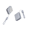 SHAZA 10.000 Mah 22.5W Led Göstergeli Kendinden Kablolu Magsafe Powerbank Gri