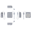 SHAZA 10.000 Mah 22.5W Led Göstergeli Kendinden Kablolu Magsafe Powerbank Gri
