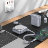 SHAZA 10.000 Mah 22.5W Led Göstergeli Kendinden Kablolu Magsafe Powerbank Gri