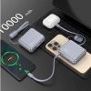 SHAZA 10.000 Mah 22.5W Led Göstergeli Kendinden Kablolu Magsafe Powerbank Gri