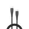SHAZA Silikon Type-C to Type-C 5A 60W  Hızlı Şarj / Veri Kablosu -Siyah