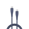 SHAZA Silikon Type-C to Type-C 5A 60W Hızlı Şarj / Veri Kablosu -Lacivert