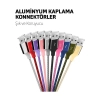 Tec Alumicable Iphone Şarj Kablosu 2DK16A Altın
