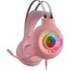 Rampage RM-K44 ZENGIBAR Pembe 7.1 Surround RGB Işık Efekti Mikrofonlu Oyuncu Kulaklığı