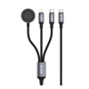 S-link Armor CLW-01 100W 1.2m Type-C to Type-C Lightning  Siyah Hızlı Şarj Kablosu
