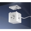 S-link PRZ04 4 Soketli 2 USB 1 Type-C PD20 2M 306 Joule Tam Bakır Küp Beyaz Akım Korumalı Priz