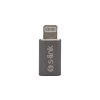 S-link SL-TA20M Gümüş Metal Gövde MicroUSB 5pin F to Lightning M Çevirici