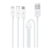 Ttec 2Dk7521 Trio Şarj Kablosu Typec,Lightning,Micro Usb Beyaz