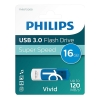 Ürün Kodu: 11416 PHILIPS FM16FD00B/00 16 GB Vivid USB3.0 Bellek Mavi/Beyaz